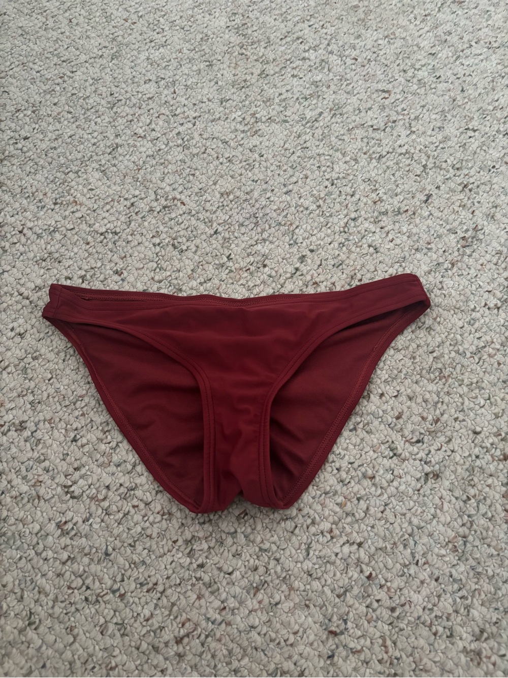 Xhilaration Maroon Bikini Bottom - Ruched Center